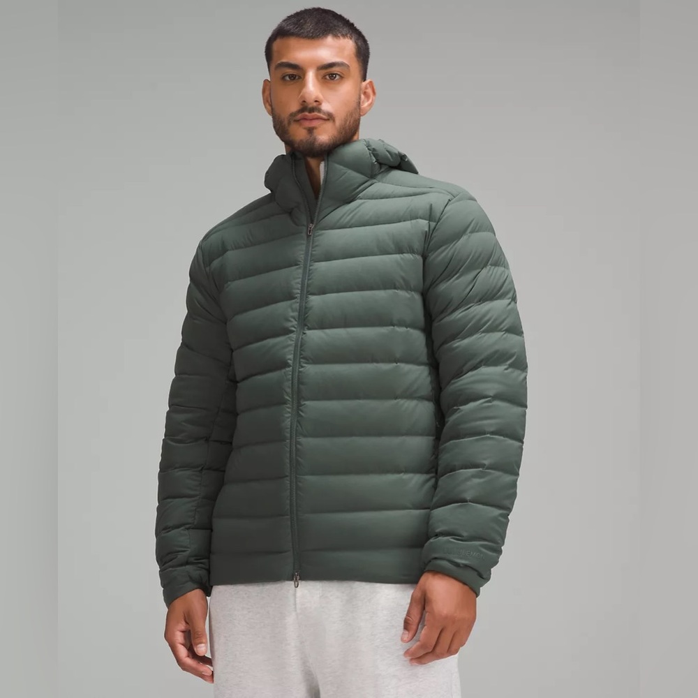 Lululemon Navigation Down Hoodie mens size large, color smoke spruce